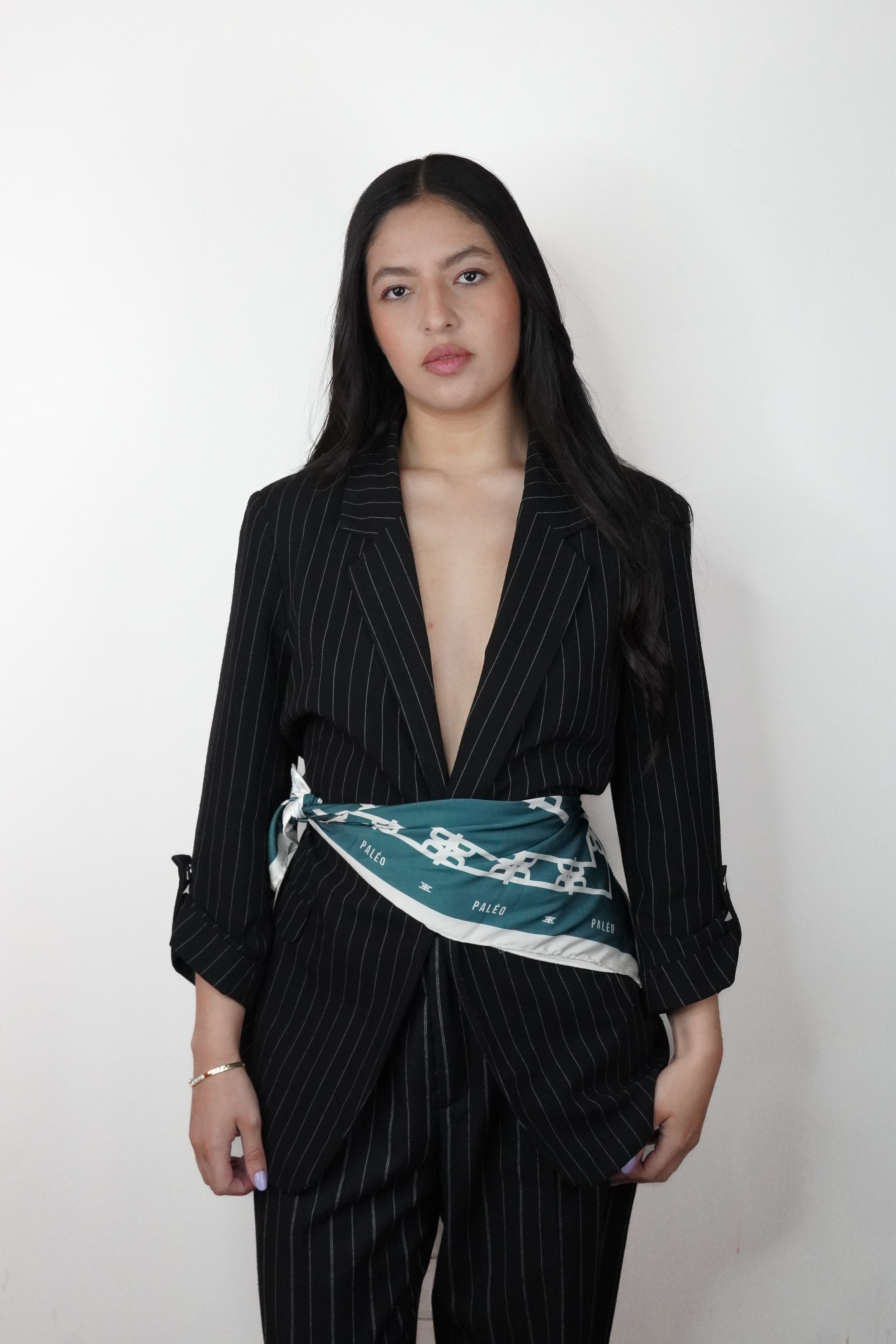 Pañoleta Aurora - Jade profundo