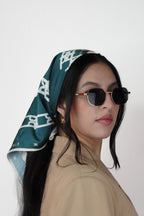 Pañoleta Aurora - Jade profundo