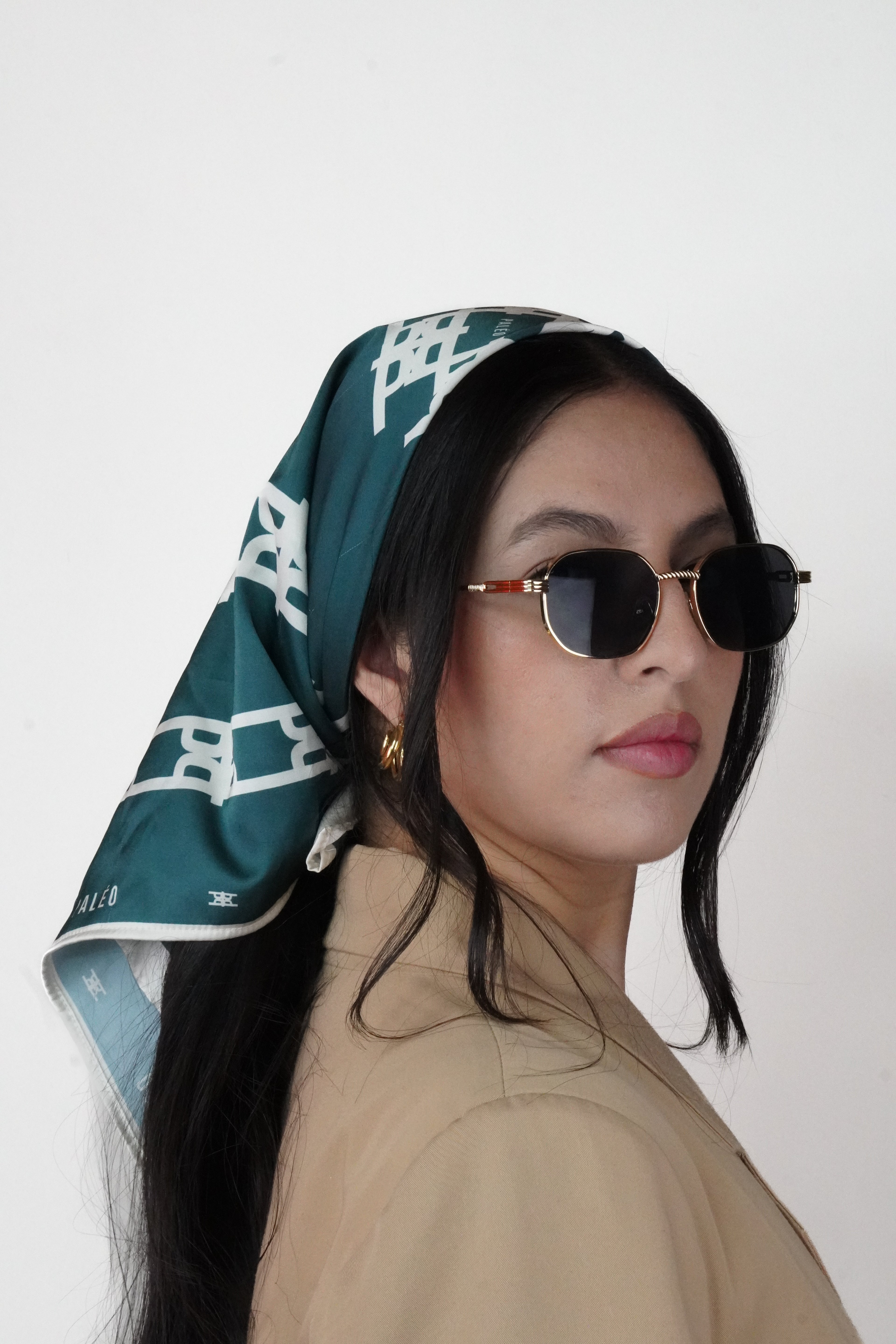 Pañoleta Aurora - Jade profundo